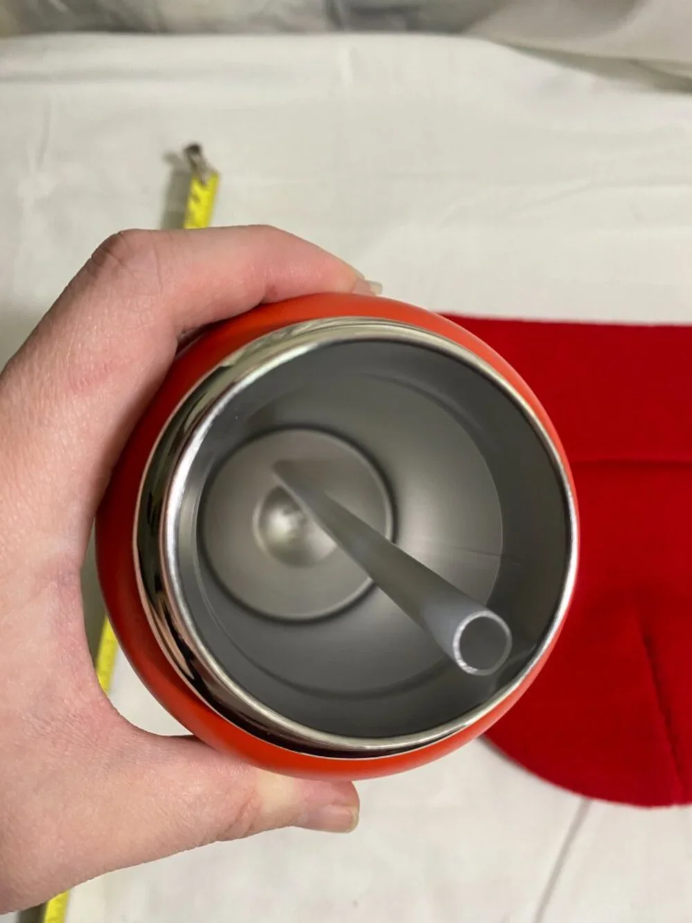 FLWR PWR Red Beanie & Matching Insulated Water Bottle Set Stay Hydrated